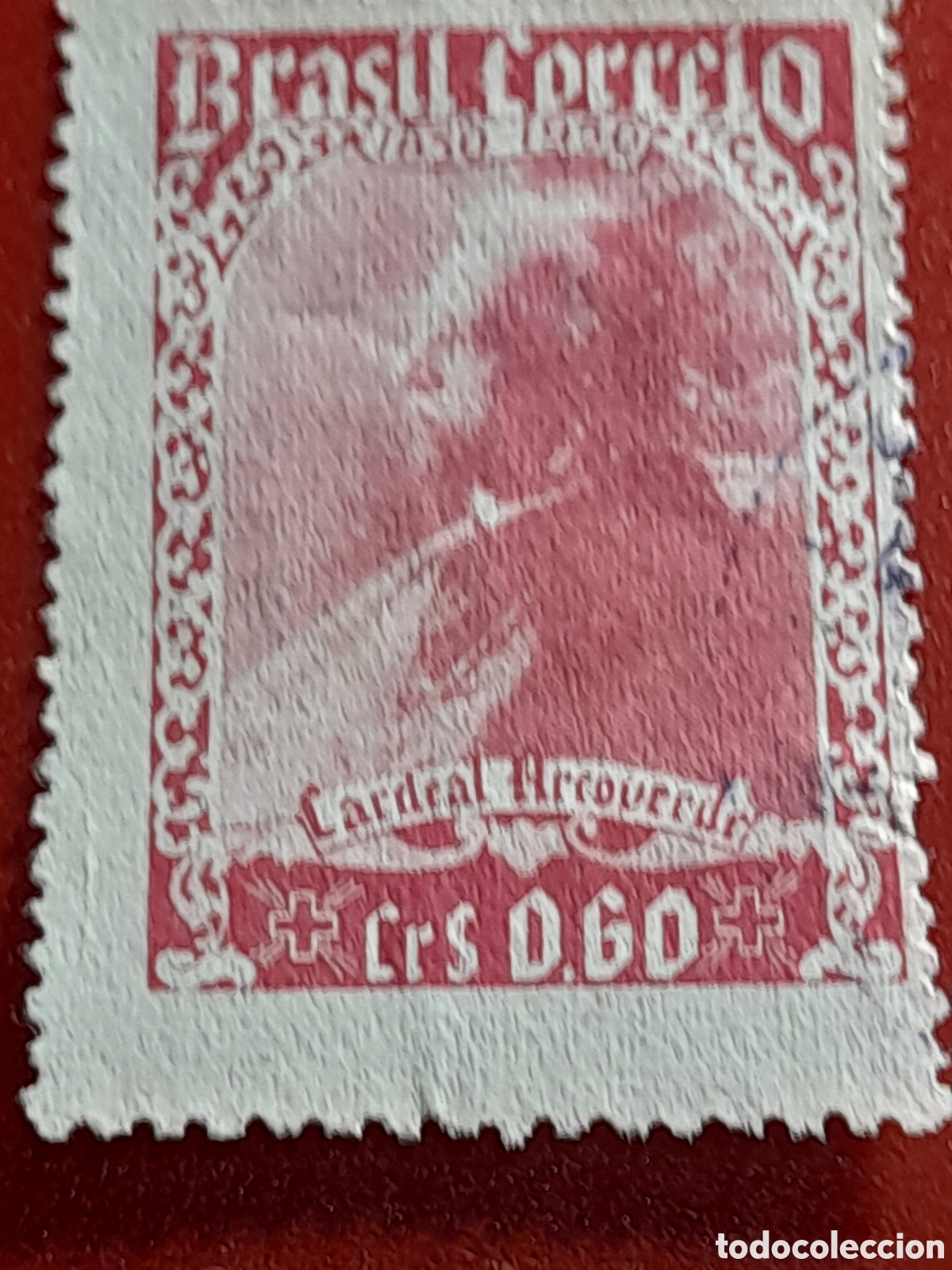 Sellos: Sello Brasil mtdo/udo 1950. 100Aniv nacimiento cardenal J. Arcoverde. Religi&oacute;n.