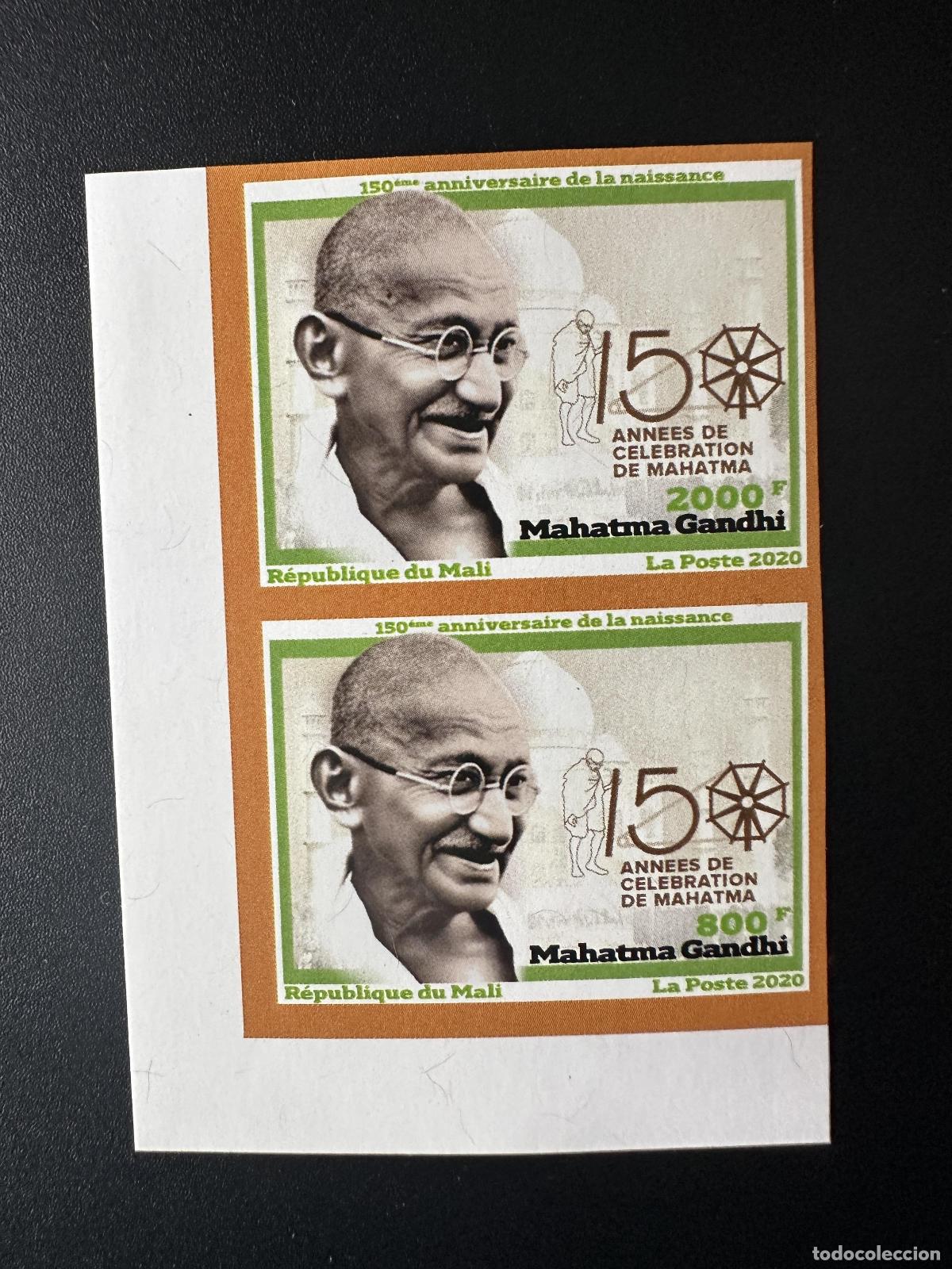 Sellos: Mali mayo de 2020.? ND Mohandas celebra los 150 a&ntilde;os Mahatma Gandhi en India (pareja)