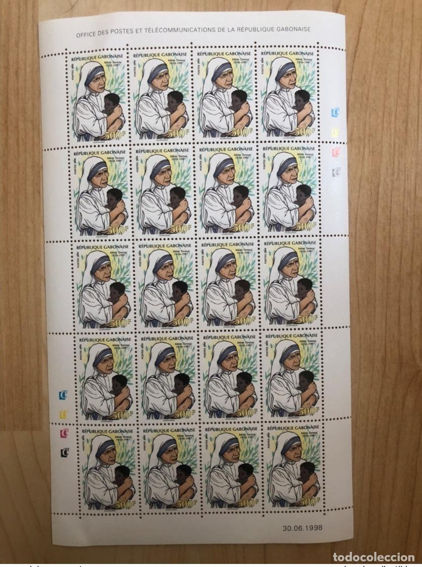 Sellos: Gab&oacute;n 1998 14-18 de mayo Madre Teresa Mutter Calcuta 20 sellos MNH**