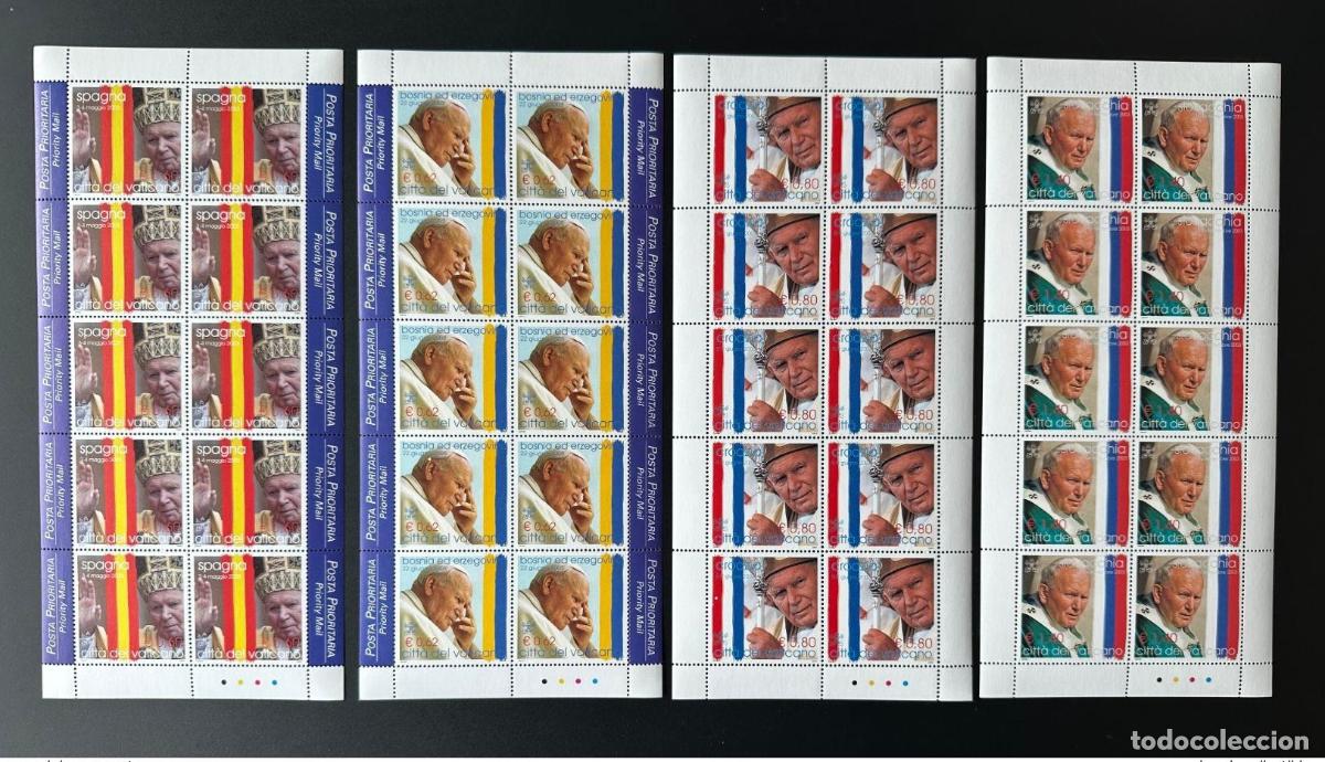 Sellos: Vaticano 2004 Mi.1484 - 1487 Folletos Papa Juan Pablo II Papst Johannes Paul