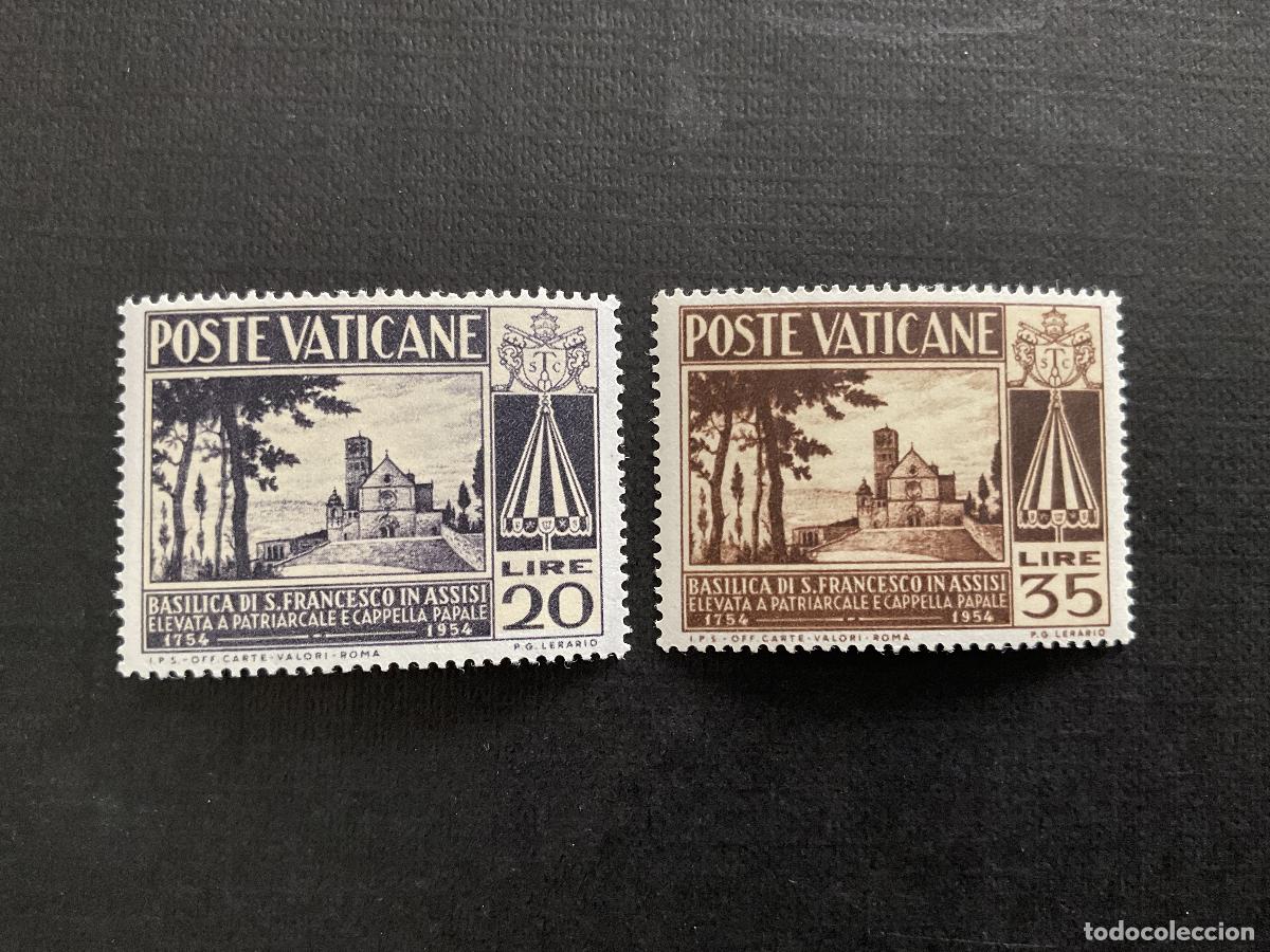 Sellos: VATICANO N&ordm; YVERT 203/4*** A&Ntilde;O 1954. BICENTENARIO BASILICA DE SAN FRANCISCO DE ASIS