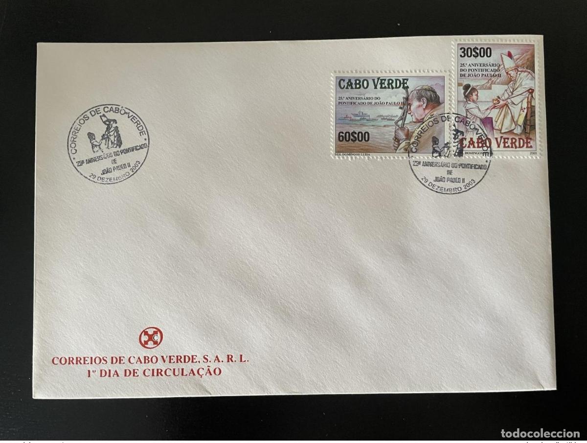Sellos: Cabo Verde 2003 Mi. 842 - 843 FDC Papa Joao Paulo II Juan Pablo