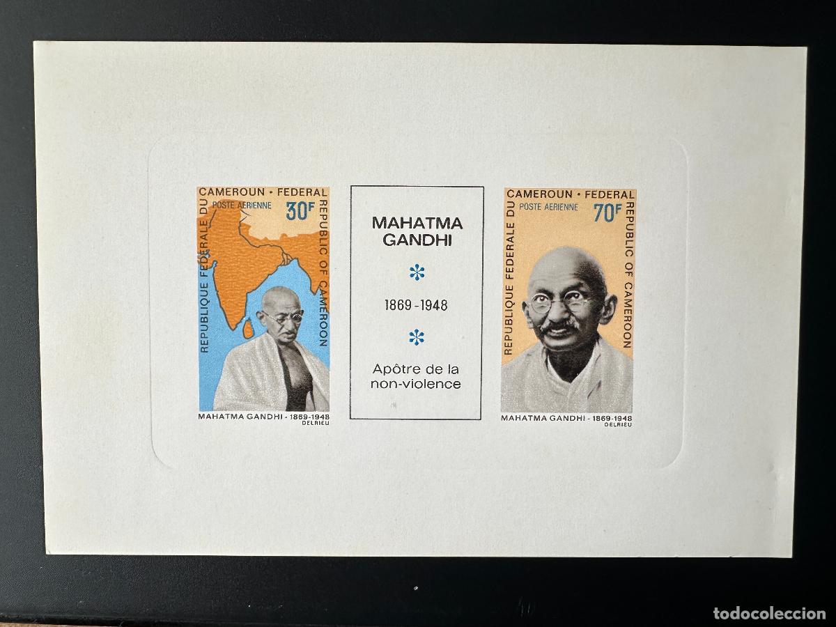 Timbres: Camer&uacute;n 1968 Mi. 557/561 Mohandas Mahatma Gandhi La no violencia es una prueba de lujo