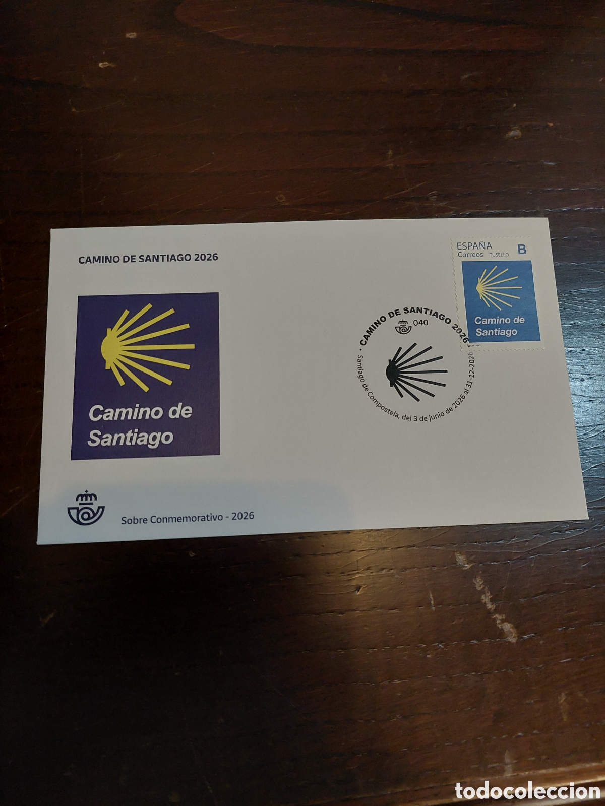 Sellos: 2026 Camino de Santiago compostela Galicia matasello sobre conmemorativos