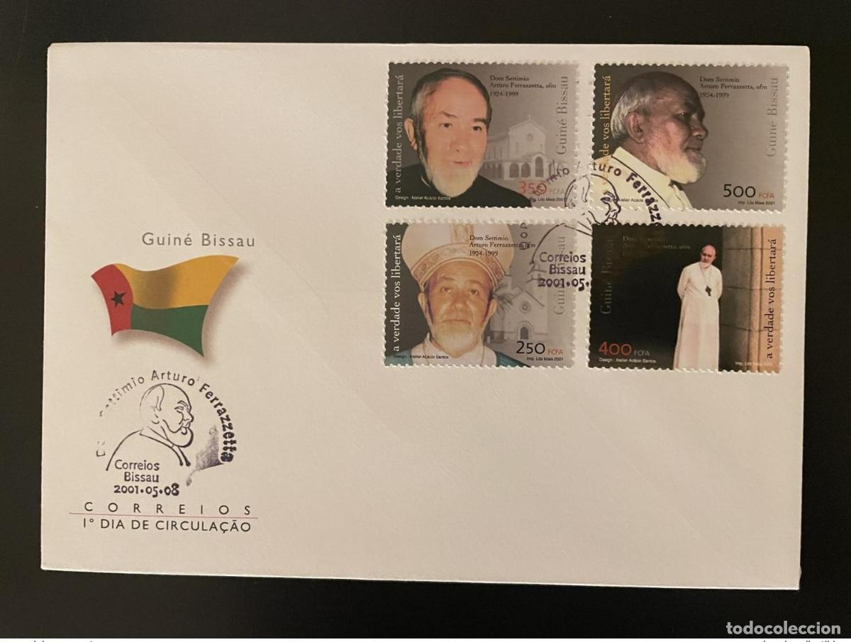 Sellos: Guinea-Bis&aacute;u 2001 Mi. 1596 - 1599 FDC Don Settimio Arturo Ferrazzetta Religi&oacute;n