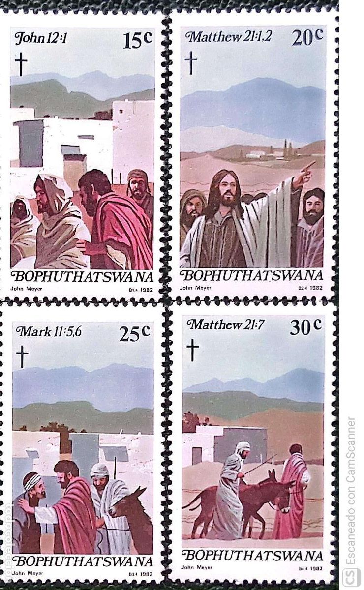 Sellos: Africa del Sur/Bophuthatswana). 88/91 Pascuas. La Pasi&oacute;n de Jesucristo. Ilustraciones seg&uacute;n los evan