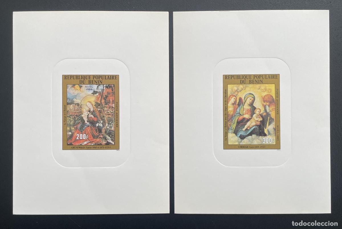 Sellos: Benin 1982 Mi. 304 - 305 a prueba de lujo Navidad Madonna Child Gr&uuml;newald