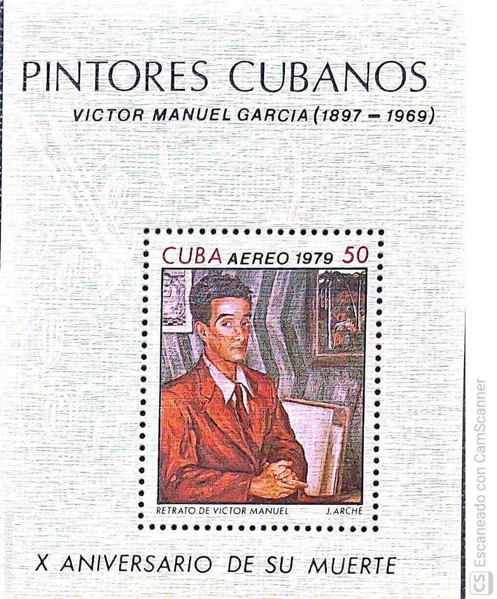 Sellos: Cuba. HB 59 Pintores cubanos: Victor Manuel Garcia. 1979. Sellos nuevos y numeraci&oacute;n Yvert