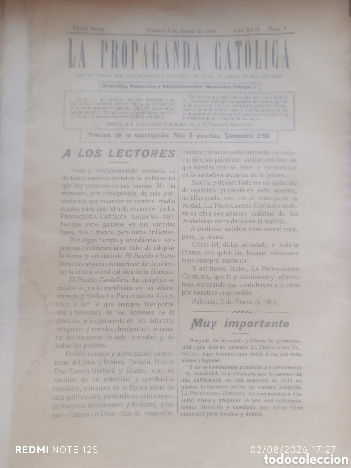 Sellos: REVISTA PROPAGANDA CAT&Oacute;LICA