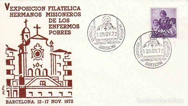 Sellos: A&Ntilde;O 1972, HERMANOS MISIONEROS DE LOS ENFERMOS POBRES, SOBRE DE ALFIL