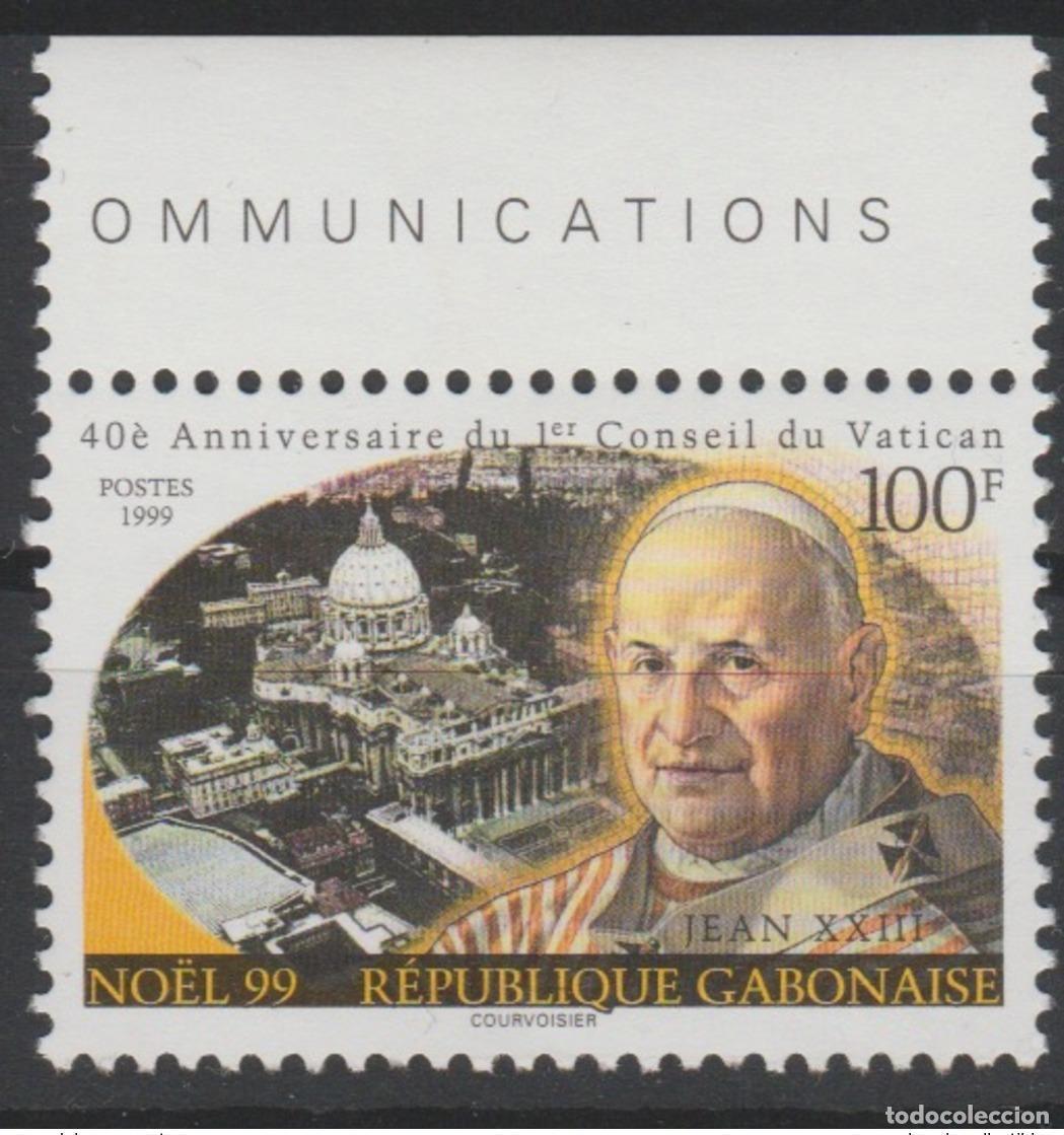 Sellos: Gab&oacute;n 1999 Mi. 1490 Papa Juan XXIII Vaticano Navidad &iexcl;RARA