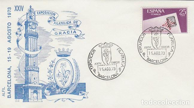 Sellos: A&Ntilde;O 1973, BARCELONA, EXPOSICION FILATELICA DE GRACIA, SOBRE DE ALFIL