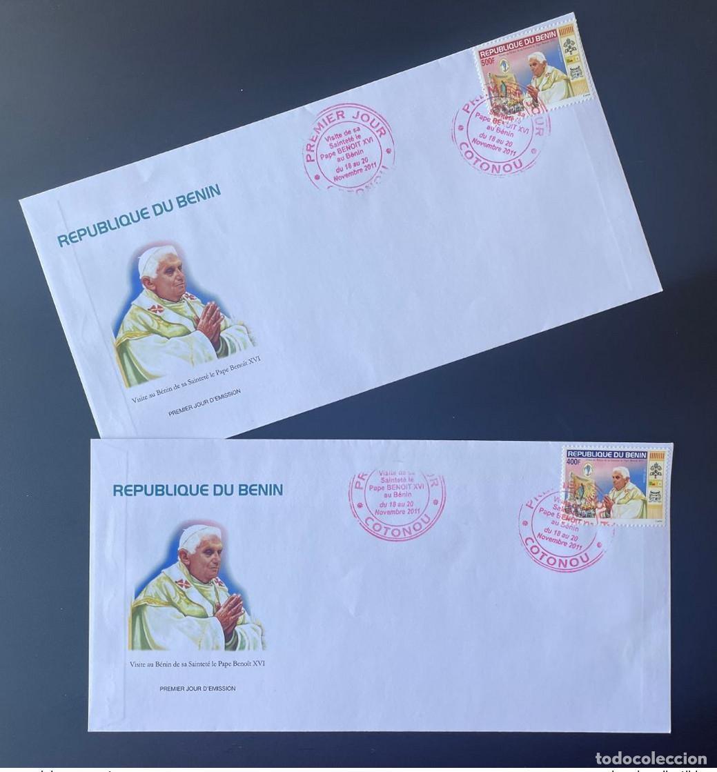 Sellos: Ben&iacute;n 2011 FDC Visita de primer d&iacute;a del Papa Benedicto XVI Benedikt 16. Roma Vaticano
