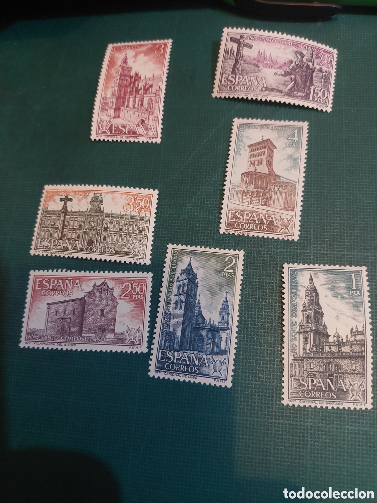 Sellos: 1971 A&Ntilde;O xacobeo monumentos religi&oacute;n serie completa nueva edifil 2063/70 Espa&ntilde;a