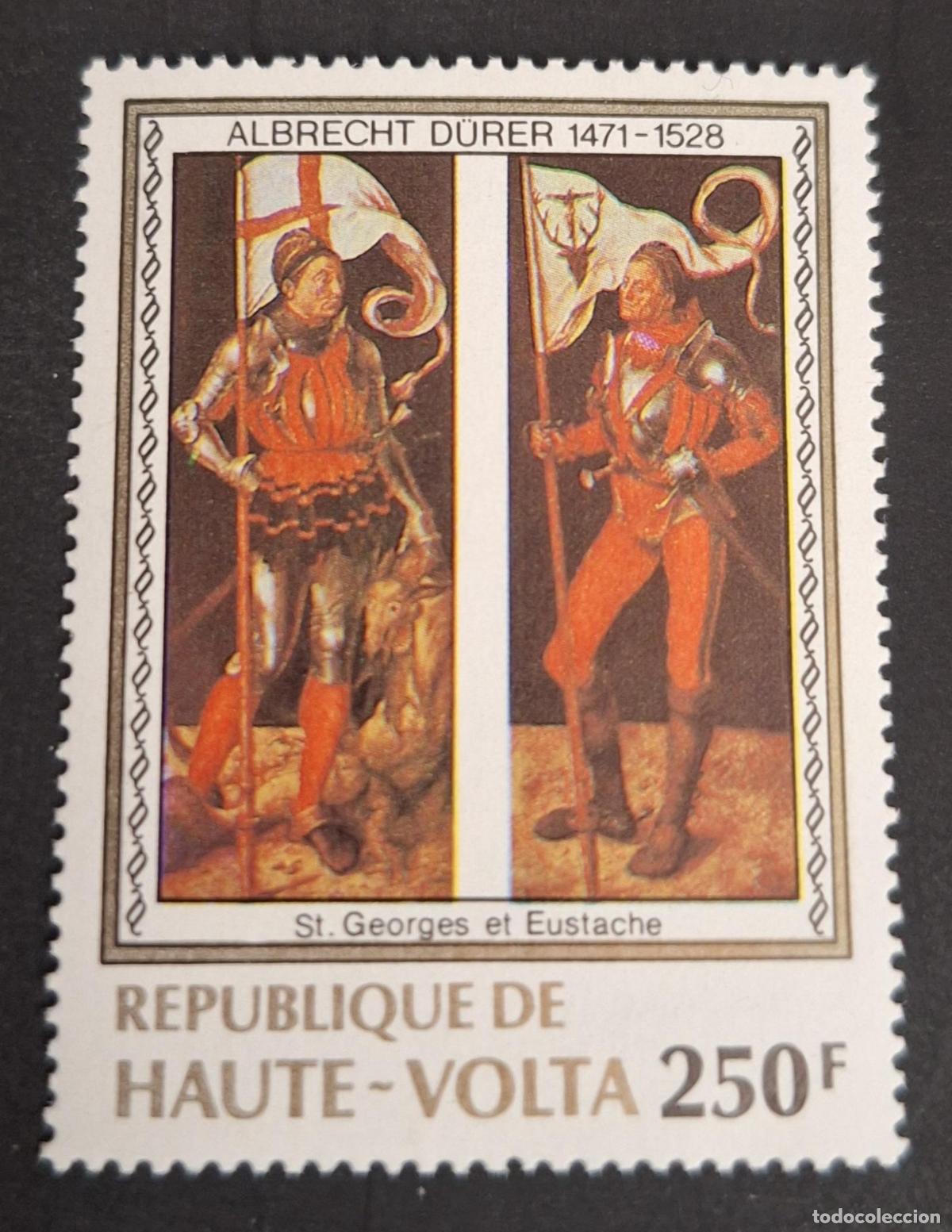 Sellos: Alto Volta 1978 Mi. 734 D&uuml;rer San Jorge Eustaquio pintura