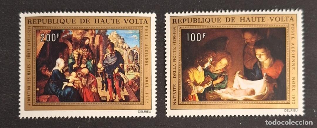 Sellos: Alto Volta 1972 Mi. 410-411 Navidad Adoraci&oacute;n Magos Natividad D&uuml;rer