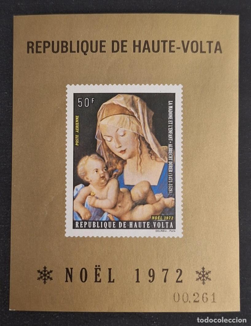 Sellos: Alto Volta 1972 Mi. 411 ND Navidad Madona Ni&ntilde;o Albrecht D&uuml;rer pintura