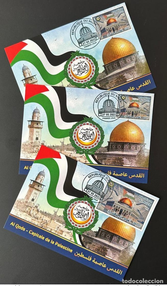 Sellos: N&iacute;ger de mayo 2022? Maxitarjeta emisi&oacute;n conjunta: Al Quds capital Palestina