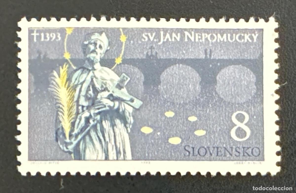 Sellos: Eslovaquia 1993 Mi. 167 emisi&oacute;n conjunta San Juan Nepomuceno Praga