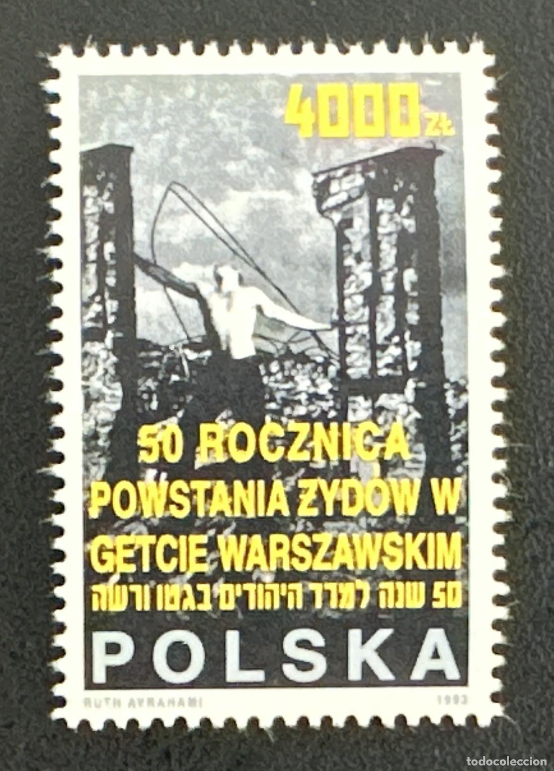 Sellos: Polonia 1993 Mi. 3444 emisi&oacute;n conjunta insurrecci&oacute;n gueto Varsovia