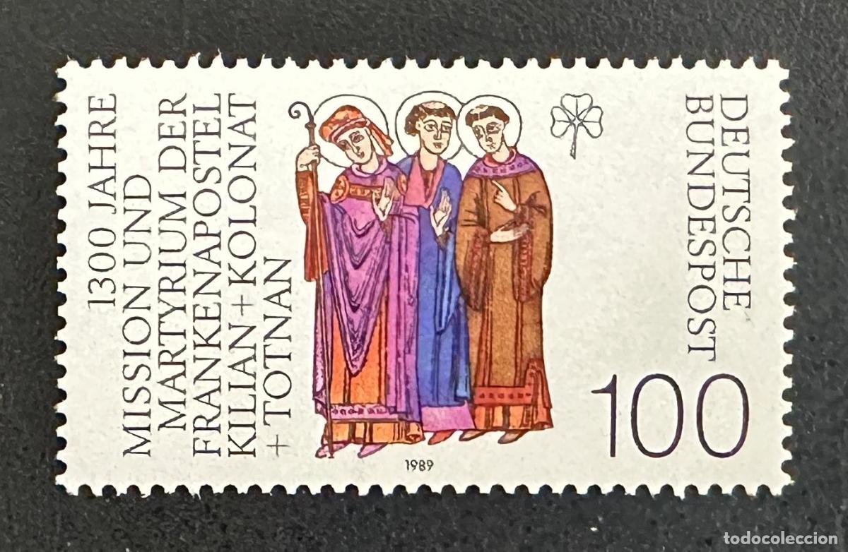 Sellos: Alemania 1989 Mi. 1424 emisi&oacute;n conjunta santos Kilian Kolonat Totnan
