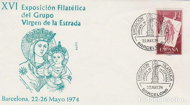 Sellos: A&Ntilde;O 1974, VIRGEN DE LA ESTRADA, SOBRE DE ALFIL