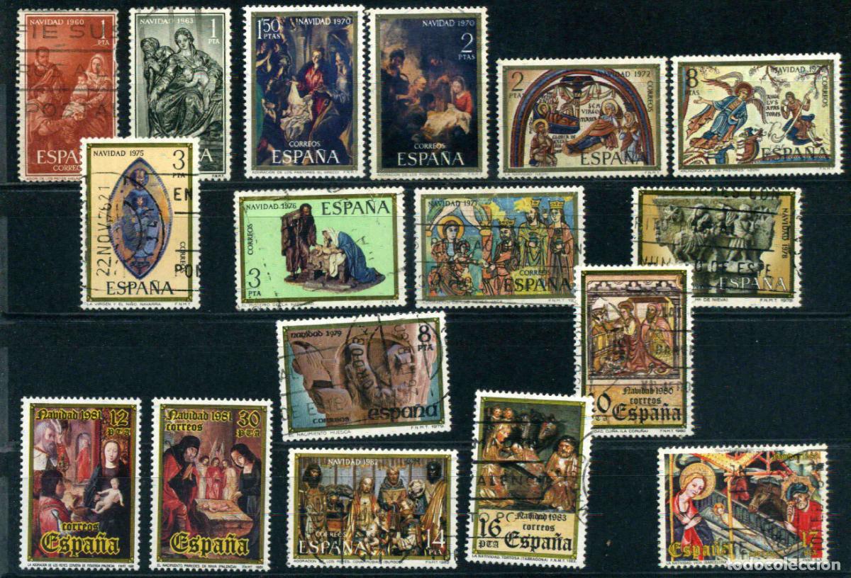 Sellos: Espa&ntilde;a - lote de sellos de Navidad (1960-1985)