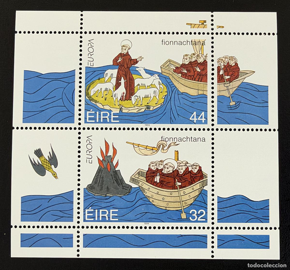 Briefmarken: Irlanda 1994 Mi. Bl. 12 emisi&oacute;n com&uacute;n Europa San Brendan viaje