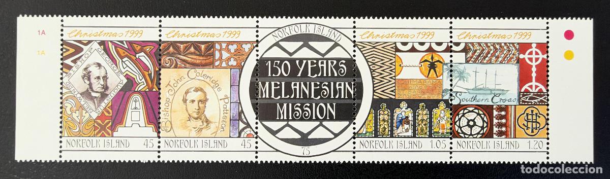 Briefmarken: Norfolk 1999 Mi. 709-713 emisi&oacute;n conjunta Navidad Misi&oacute;n Melanesia