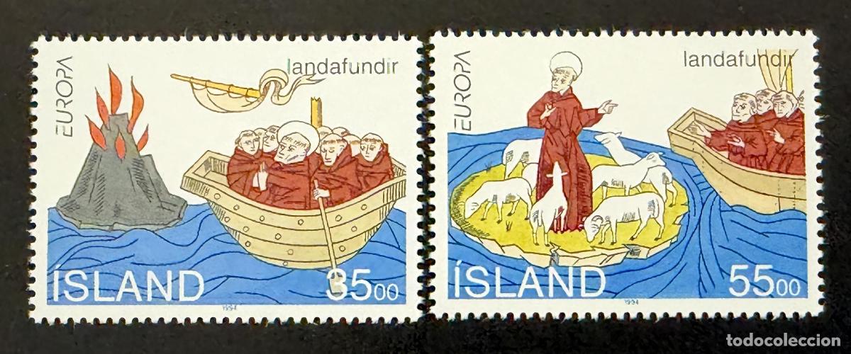 Briefmarken: Islandia 1994 Mi. 800-801 emisi&oacute;n conjunta Europa CEPT San Brendan