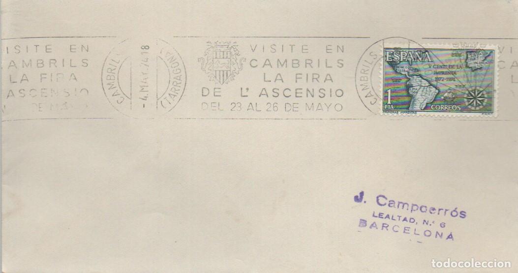 Sellos: A&Ntilde;O 1974, CAMBRILS (TARRAGONA), FIESTA DE LA VIRGEN DE LA ASCENSION, RODILLO