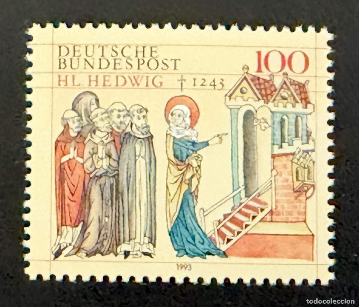 Sellos: Alemania 1993 Mi. 1701 emisi&oacute;n conjunta Santa Eduvigis de Silesia
