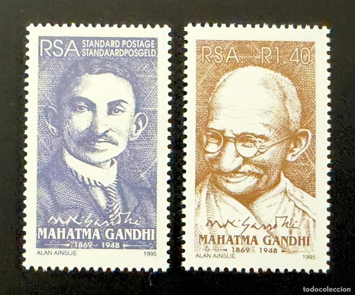 Sellos: Sud&aacute;frica 1995 Mi. 971-972 emisi&oacute;n conjunta Mahatma Gandhi