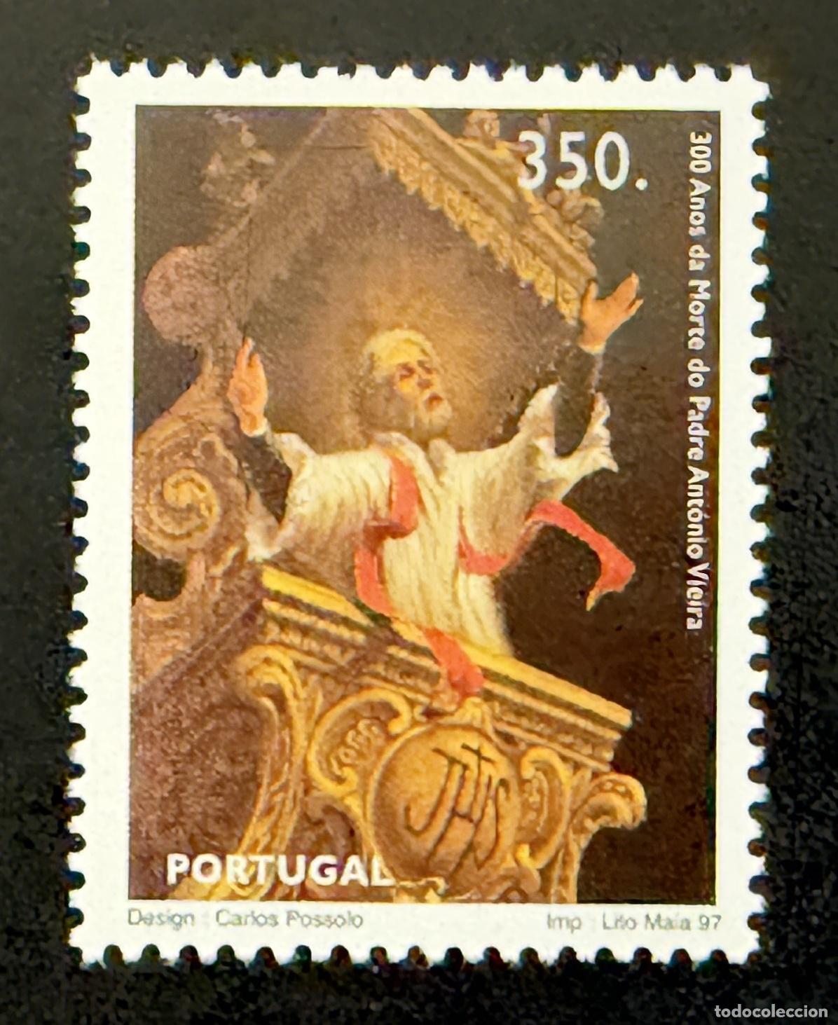 Sellos: Portugal 1997 Mi. 2191 emisi&oacute;n conjunta Padre Ant&oacute;nio Vieira jesuita