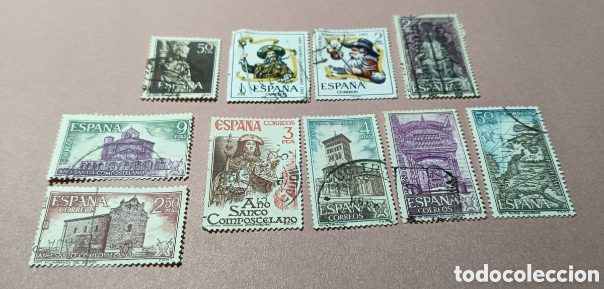 Sellos: Sellos A&ntilde;o Santo Compostelano. - Foto 1