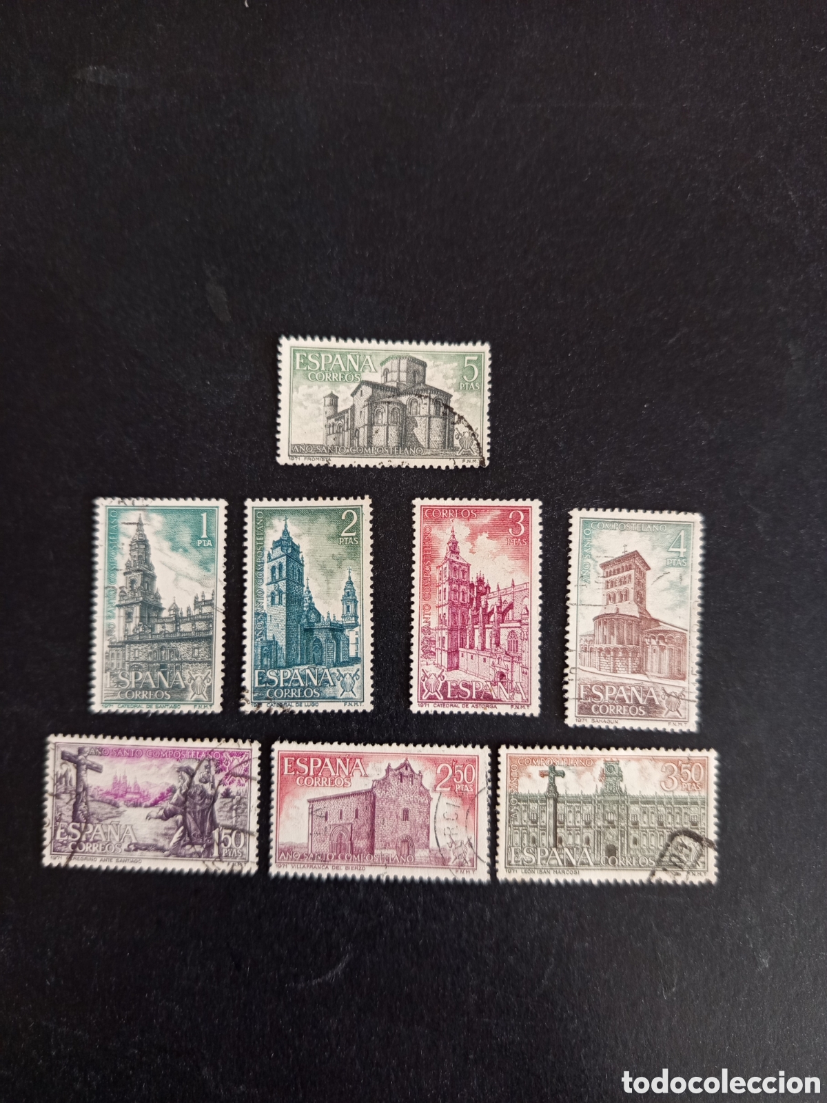 Sellos: Espa&ntilde;a, 1971. A&ntilde;o Santo Compostelano. Edifil 2063/70. Pedido m&iacute;nimo 3 &euro;. Ver fotos .