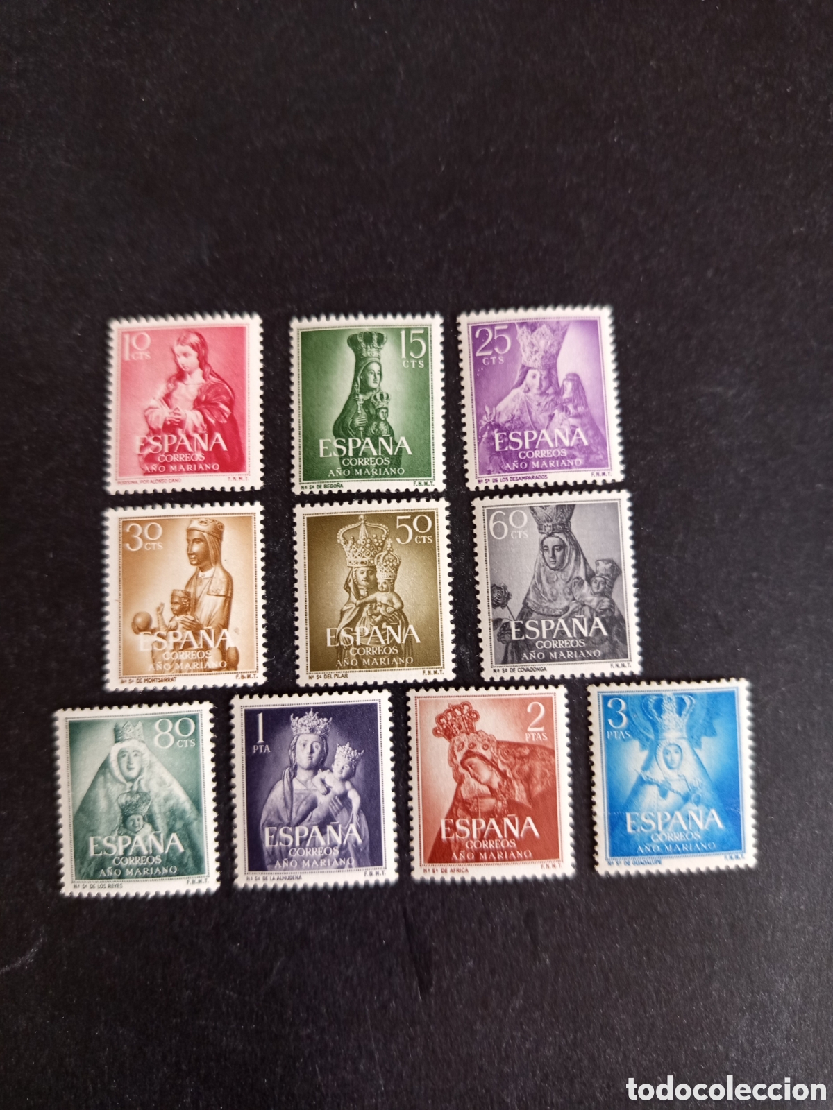 Sellos: Espa&ntilde;a, 1954. A&ntilde;o Mariano. Completa en nuevo. Ed. 1132/41. Pedido m&iacute;nimo 3 &euro;. Ver fotos