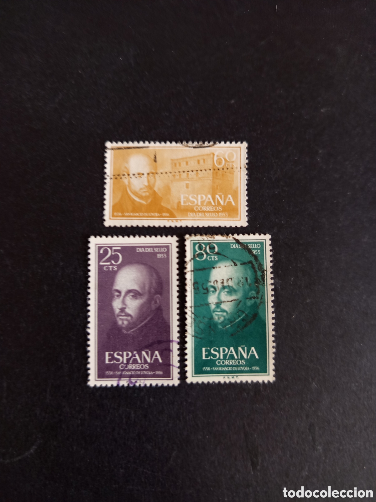 Sellos: Espa&ntilde;a, 1955. San Ignacio de Loyola. Completa en usado. Ed. 1166/8. Pedido m&iacute;nimo 3 &euro;. Ver fotos.