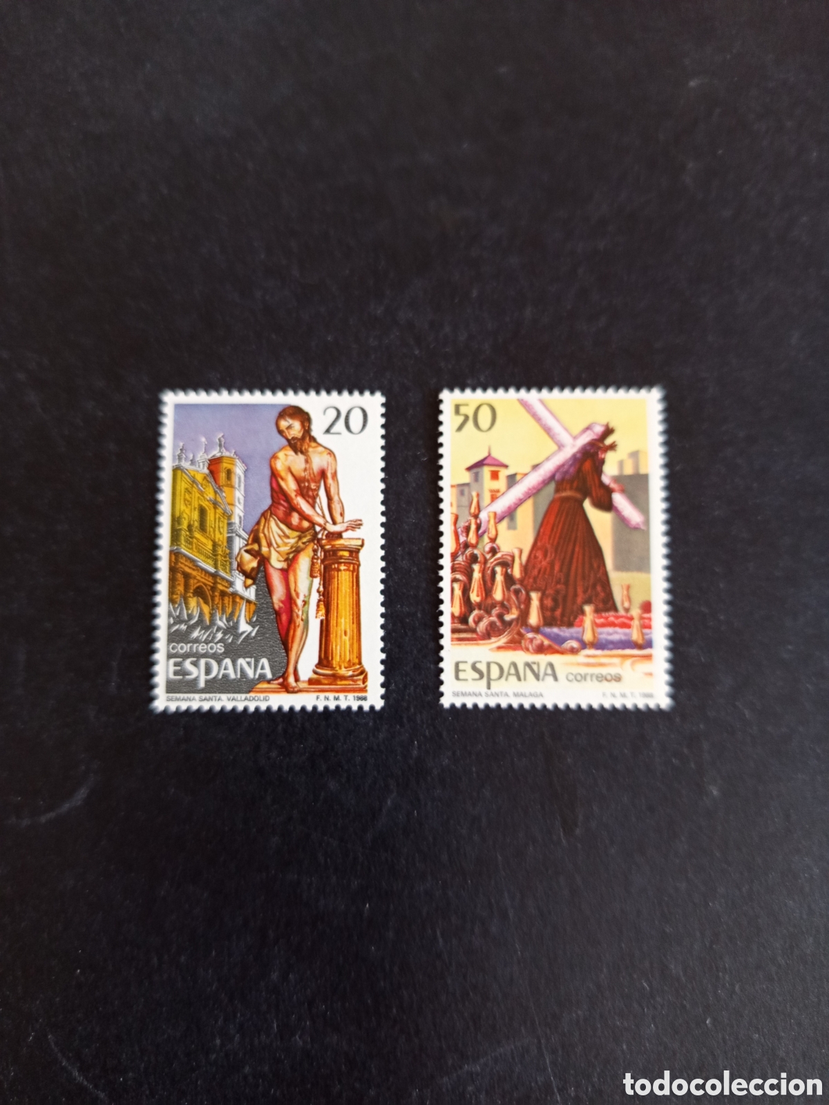 Sellos: Espa&ntilde;a, 1988. Semana Santa de Valladolid y Zamora. Ed. 2933/4. Completa en nuevo.Pedido m&iacute;nimo 3 &euro;.