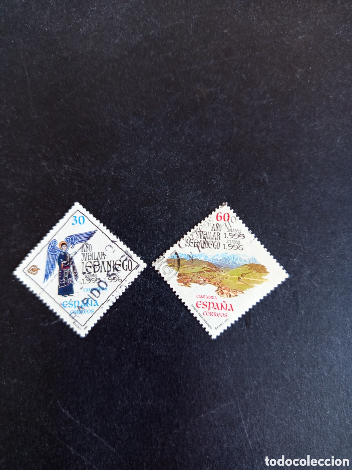 Sellos: Espa&ntilde;a, 1995. A&ntilde;o Santo Lebaniego. Ed. 3354/5. Completa en usado. Pedido m&iacute;nimo 3 &euro;. Ver fotos.