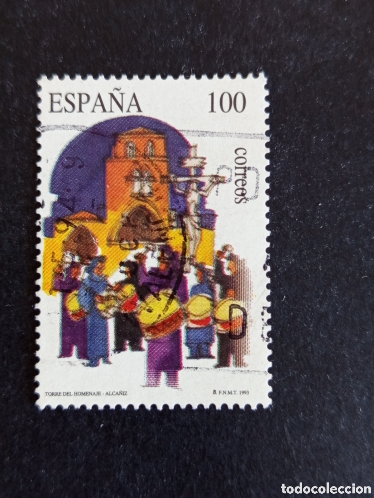 Sellos: Espa&ntilde;a, 1993. Exfilna Alca&ntilde;iz. Semana Santa. Ed. SH3249. Completa en usado. Pedido m&iacute;nimo 3 &euro;.