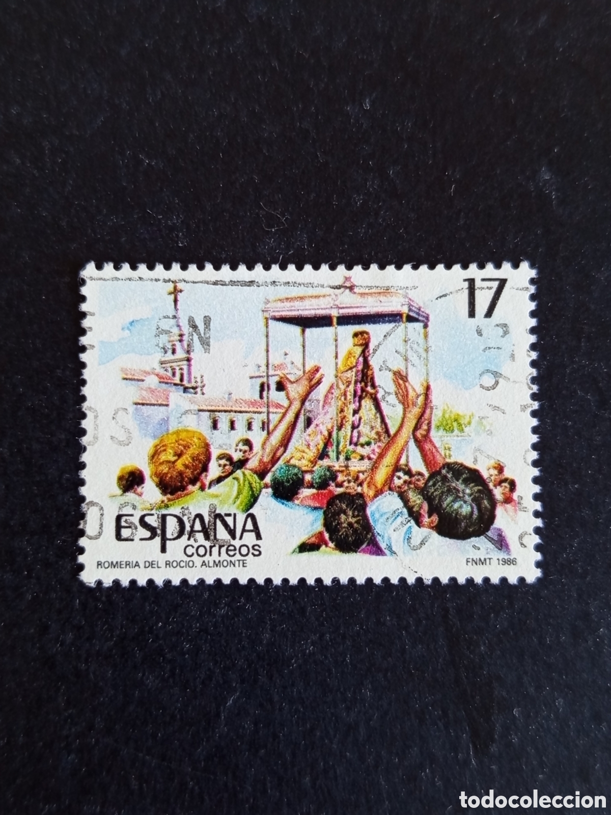 Francobolli: Espa&ntilde;a, 1986. Romer&iacute;a del Roc&iacute;o en usado. Ed. 2842. Pedido m&iacute;nimo 3 &euro;. Ver fotos.