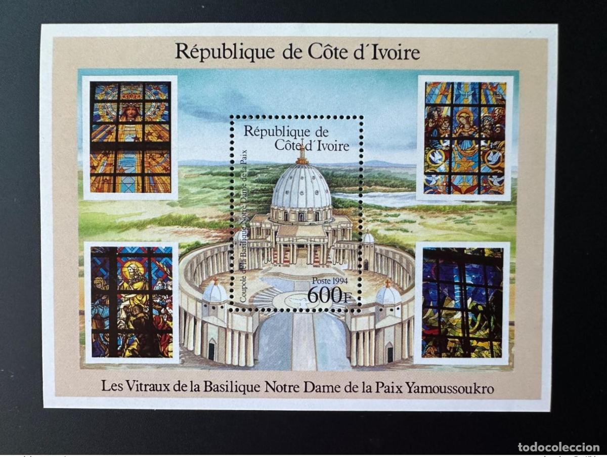 Timbres: Costa de Marfil 1994 Mi. Bl. 33 600F Bloque S/S Bas&iacute;lica Notre Dame Yamoussoukro