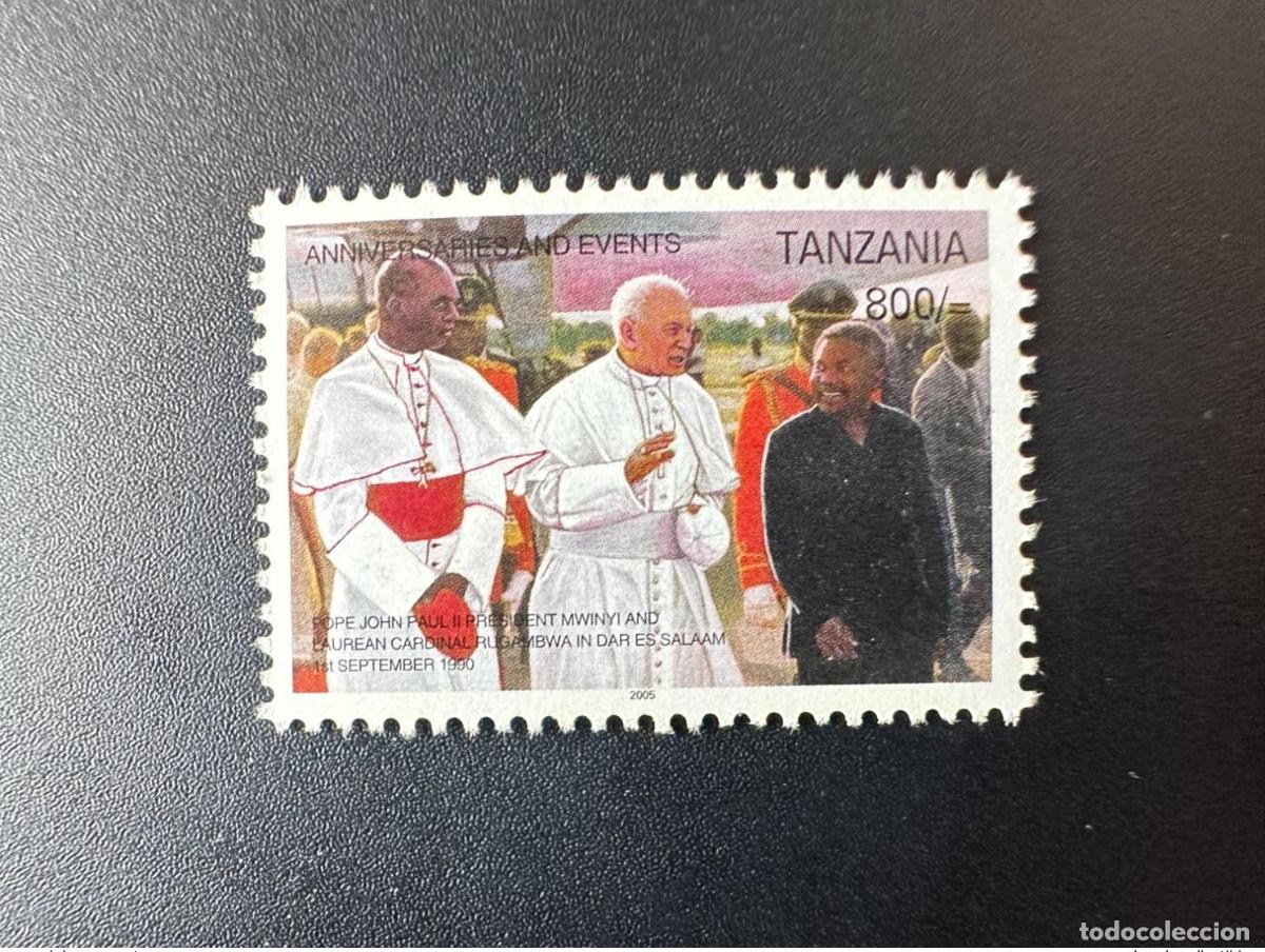 Timbres: Tanzania 2005 mayo de 4334 Papa Juan Pablo II septiembre 1990 eventos aniversario