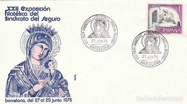 Sellos: A&Ntilde;O 1975, VIRGEN DEL PERPETUO SOCORRO, PATRONA DEL SEGURO SOBRE DE ALFIL