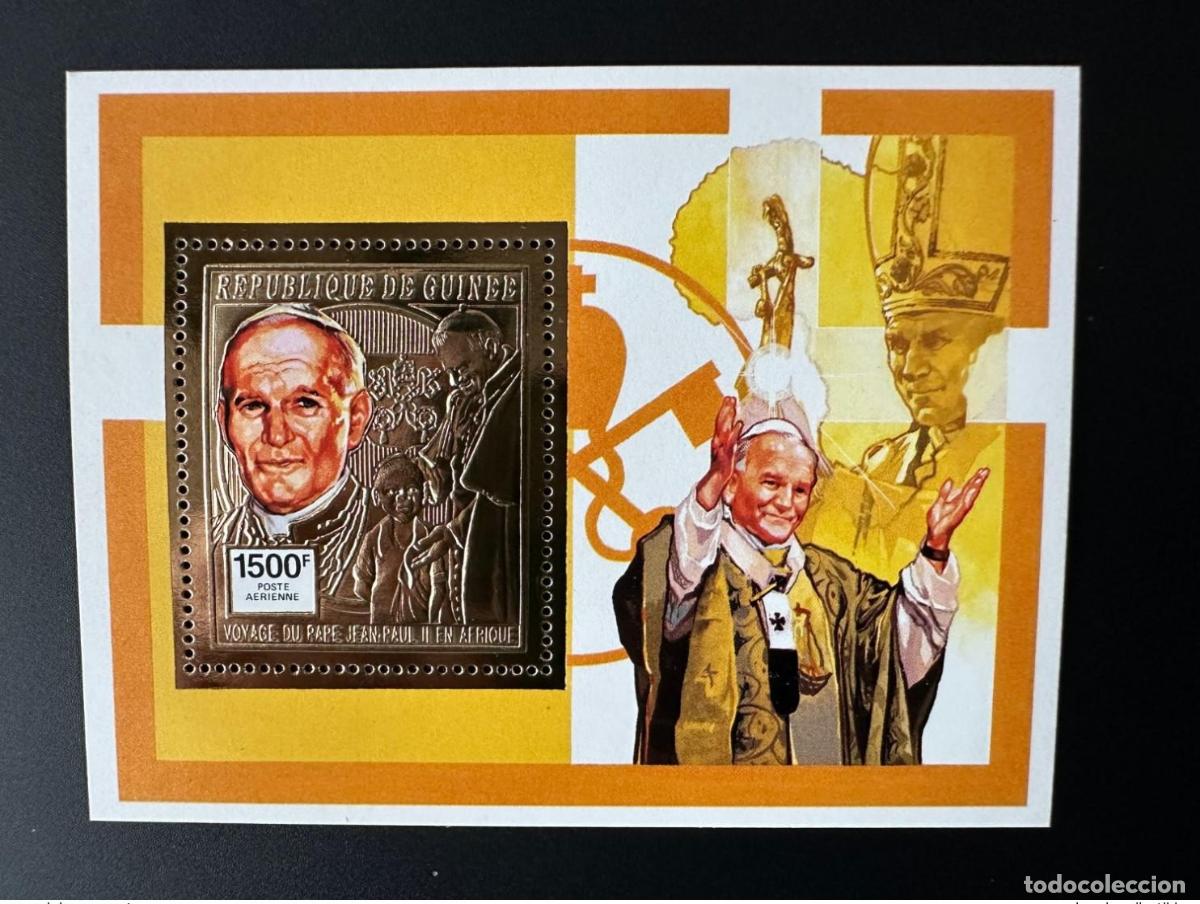 Sellos: Guinea 1992 Mi. Bl. 429 Oro Papa Juan Pablo II