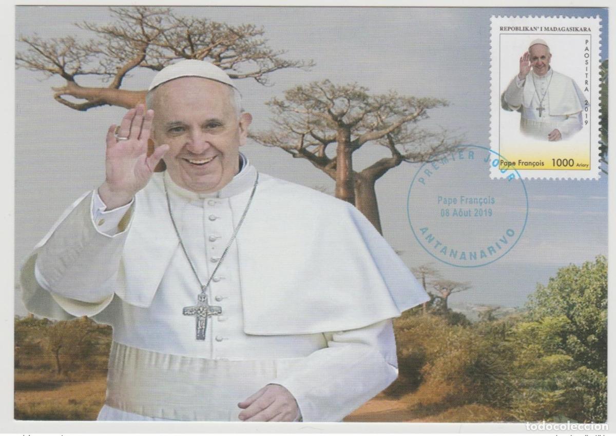 Sellos: Madagascar 2019 Maxi Carte Mi. 2716 Papa Francisco Papst Franziskus