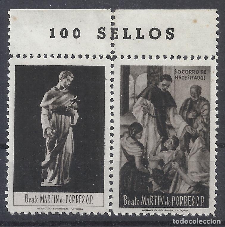 Sellos: BEATO SAN MARTIN DE PORRES SOCORRO DE NECESITADOS nuevo** BLOQUE D 2