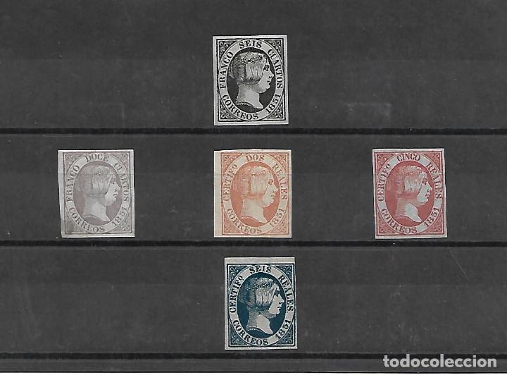 Sellos: PRIMER CENTENARIO SEGUNDA SERIE DE ESPA&Ntilde;A DE 1850 n&ordm; 6/10 de NUEVOS