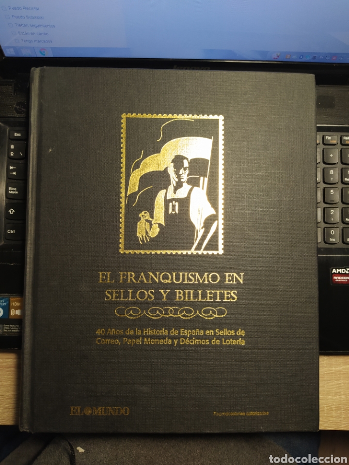 Selos: EL FRANQUISMO EN SELLOS Y BILLETES. ALBUM COMPLETO. 80 HOJAS BLOQUES Y 52 BILLETES